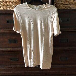 Vintage Talbots cream cotton blend short sleeve tee in size L